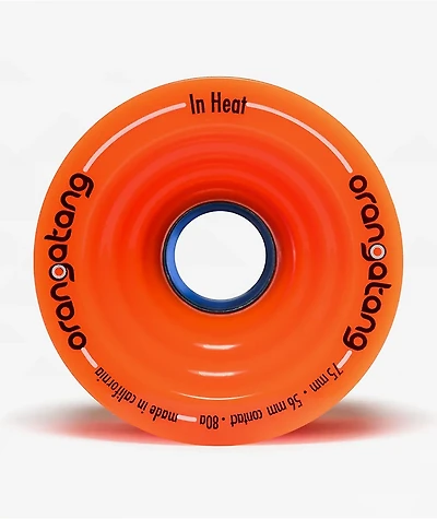 Orangatang In Heat 75mm 80a Orange Longboard Wheels