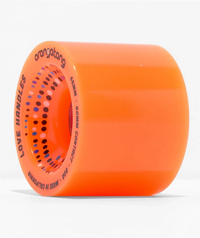 Orangatang Love Handles 65mm 80a Orange Longboard Wheels