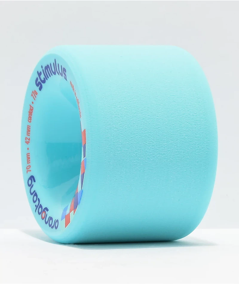 Orangatang Stimulus 70mm 77a Blue Longboard Wheels