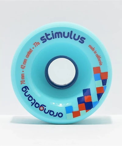 Orangatang Stimulus 70mm 77a Blue Longboard Wheels