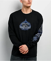 Orange County Choppers Diamond Plate Spade Black Long Sleeve T-Shirt