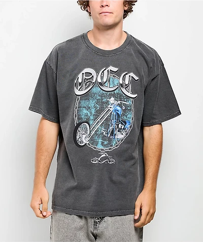 Orange County Choppers Extended Forks Black Wash T-Shirt