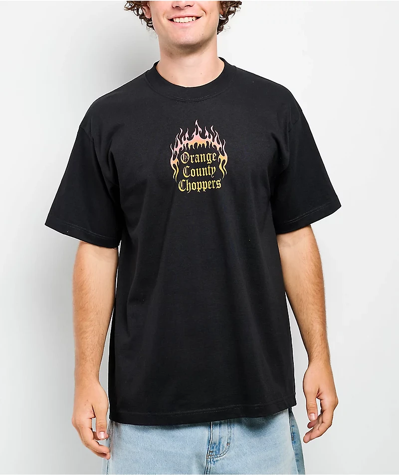 Orange County Choppers Hot Flames Black T-Shirt