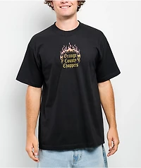 Orange County Choppers Hot Flames Black T-Shirt