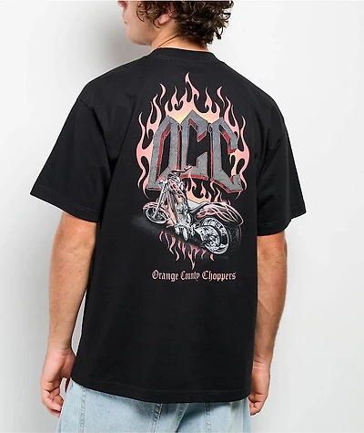 Orange County Choppers Hot Flames Black T-Shirt