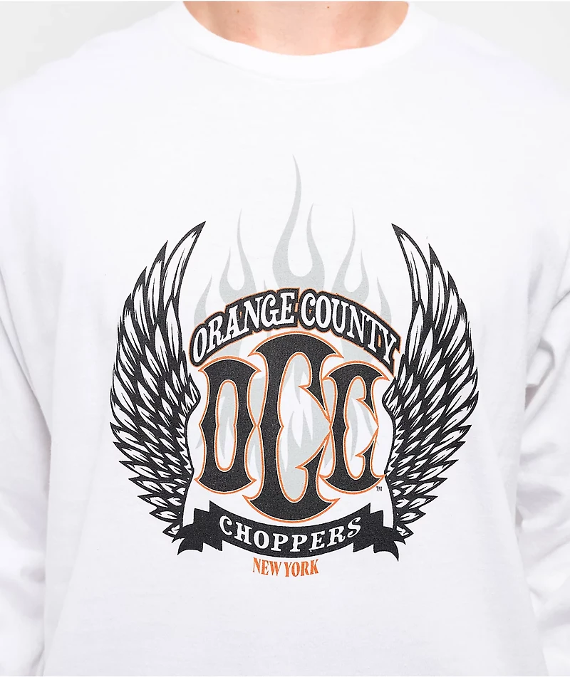 Orange County Choppers Wings White Long Sleeve T-Shirt