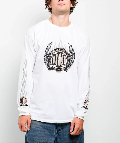 Orange County Choppers Wings White Long Sleeve T-Shirt
