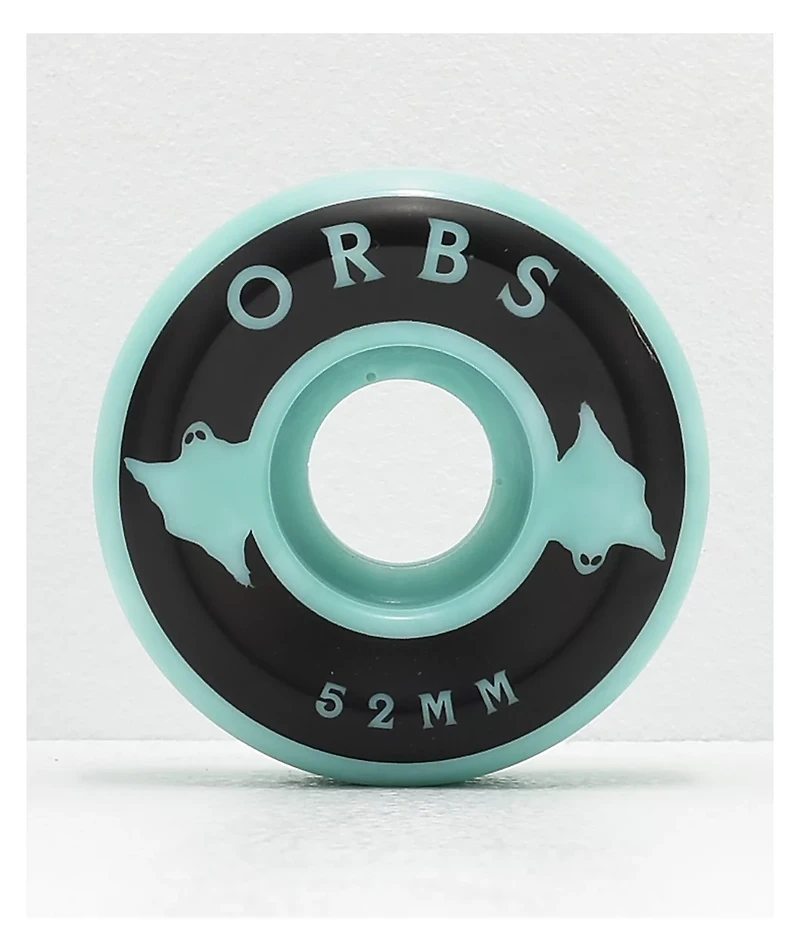 Orbs Wheels Specters 52mm 99a Teal Swirl Skateboard Wheels