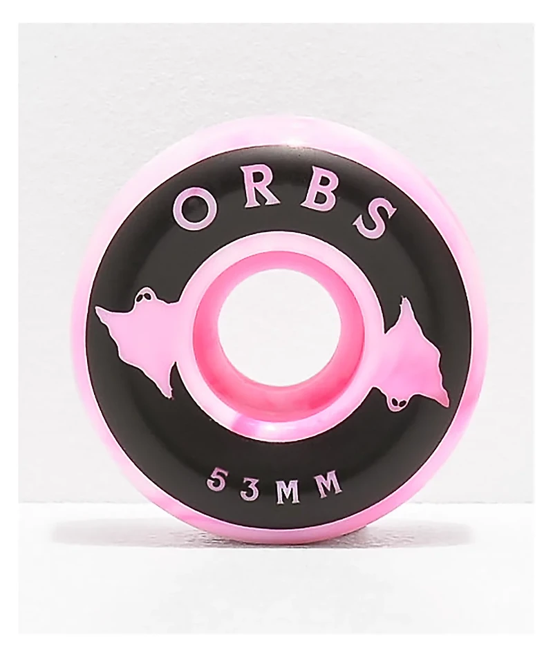 Orbs Wheels Specters Swirl 53mm 99a Pink Skateboard Wheels