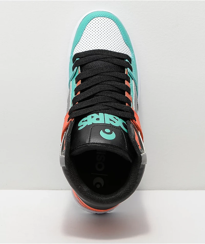 Osiris Clone Seafoam Green, Orange, & Black Skate Shoes
