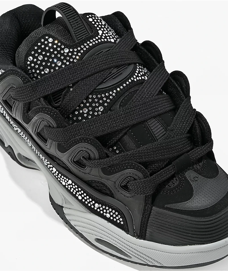 Osiris D3 2001 25 Years Black, Grey & Rhinestone Skate Shoes
