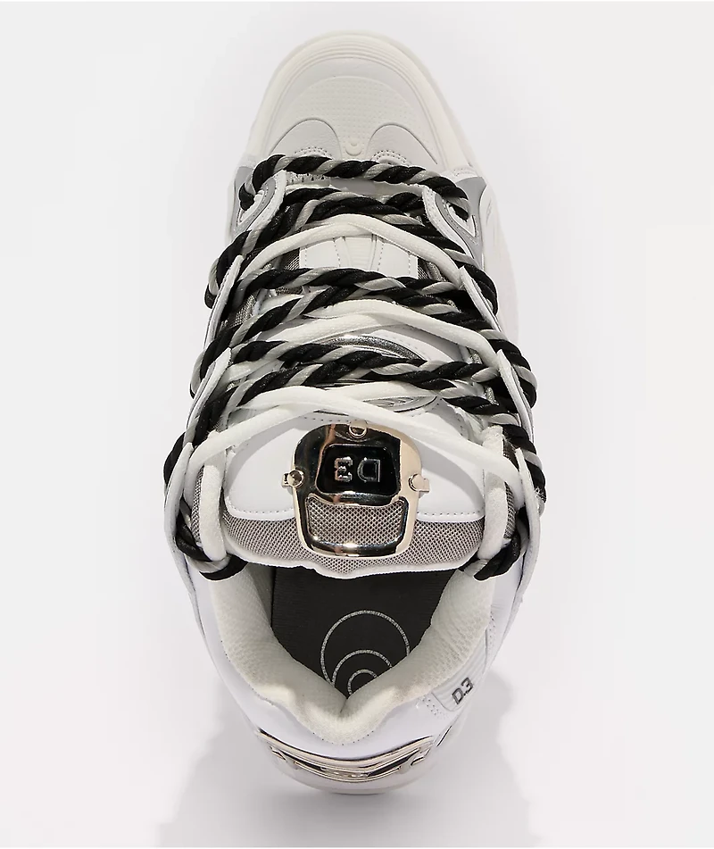 Osiris D3 2001 25 Years White & Silver Skate Shoes