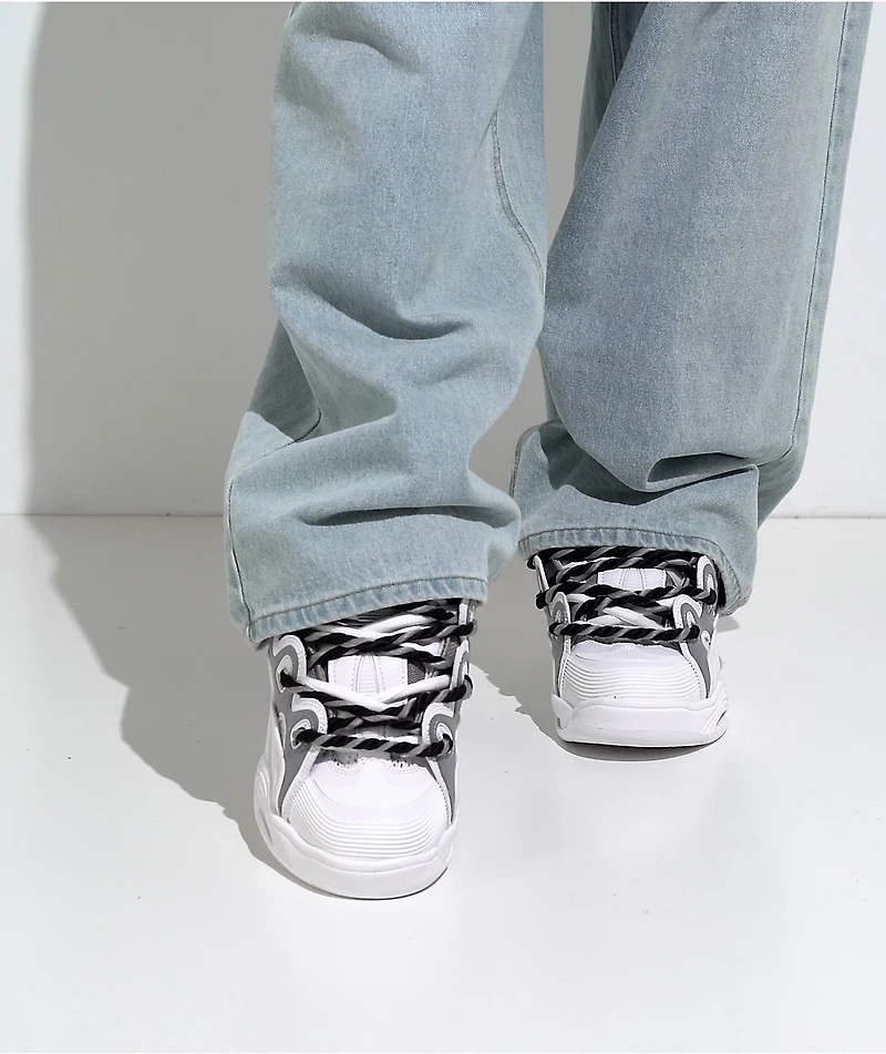 Osiris D3 2001 25 Years White & Silver Skate Shoes