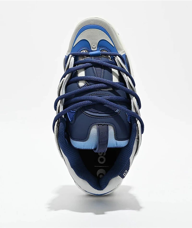 Osiris D3 2001 Grey, Blue & White Skate Shoes