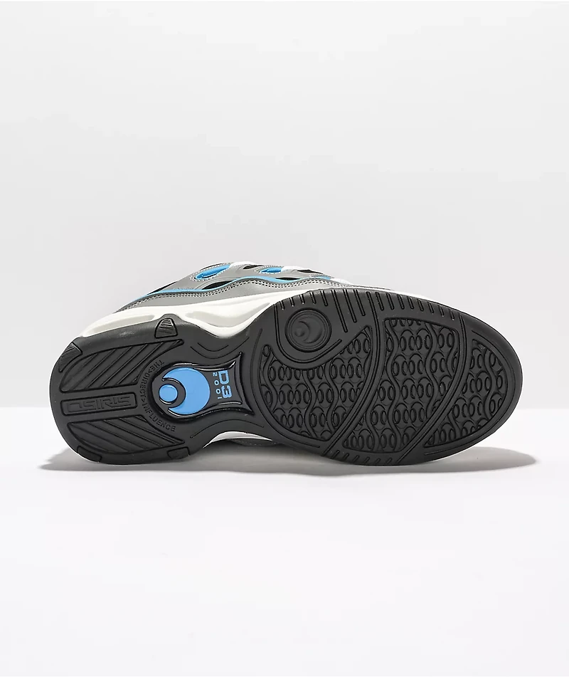 Osiris D3 2001 Grey & Cyan Skate Shoes