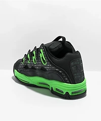 Osiris D3 2001 Matte Black & Green Skate Shoe