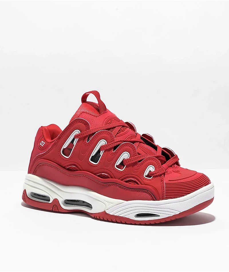 Osiris D3 2001 Red & Rizing Sun Skate Shoes