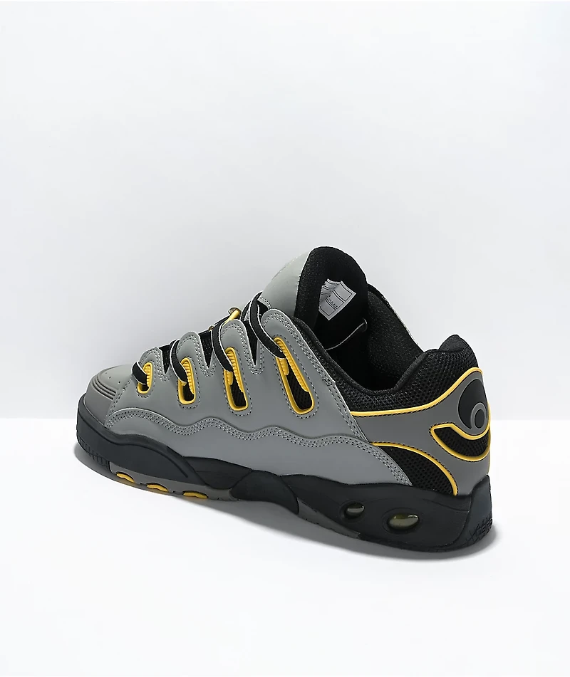 Osiris D3 O.G. Grey, Yellow & Black Skate Shoes