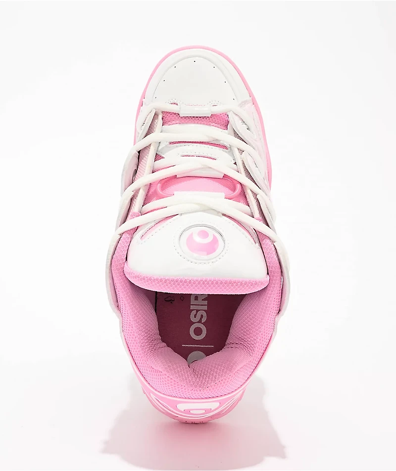 Osiris D3 OG Pink & White Fade Skate Shoes
