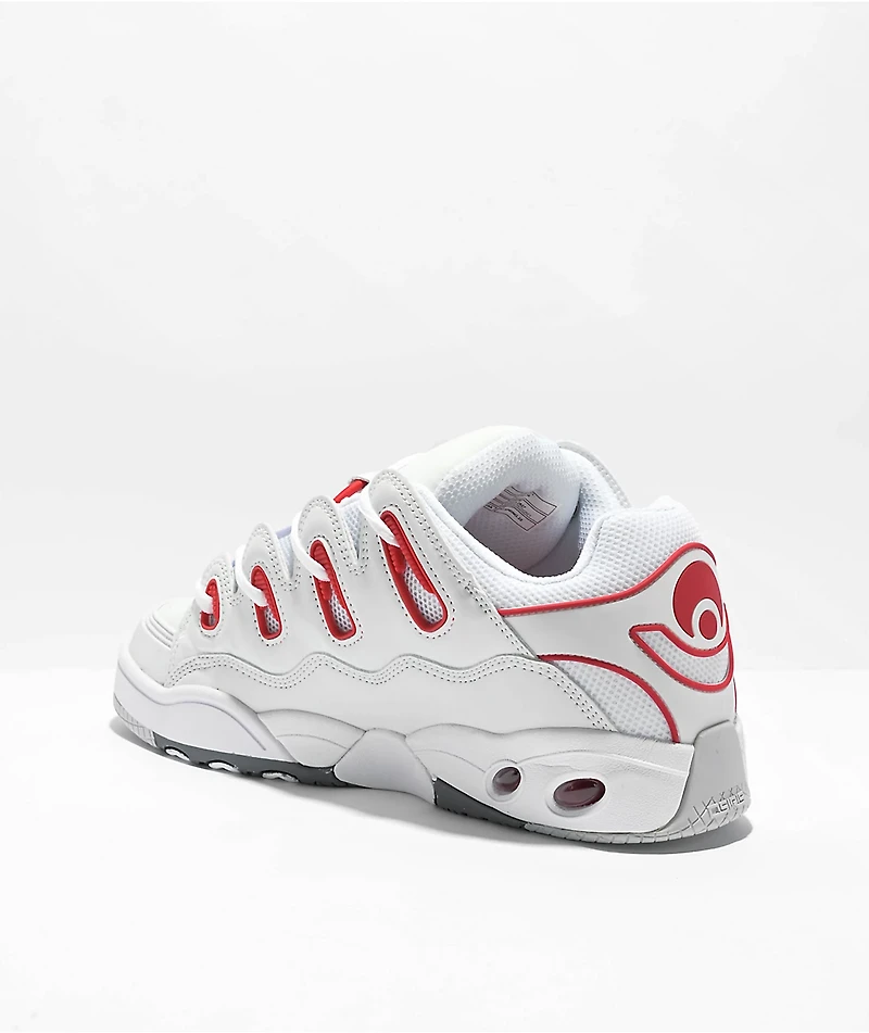Osiris D3 OG White, Red & Grey Skate Shoes
