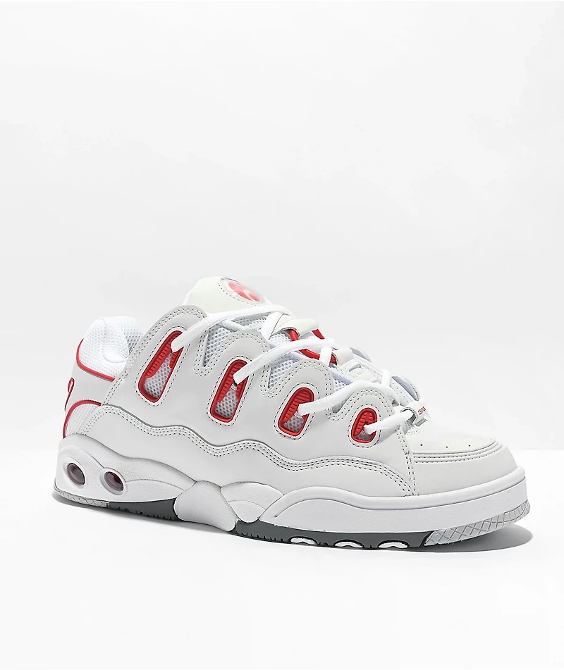Osiris D3 OG White, Red & Grey Skate Shoes