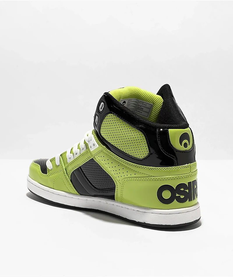 Osiris NYC 83 CLK Lime, Black & White Skate Shoes