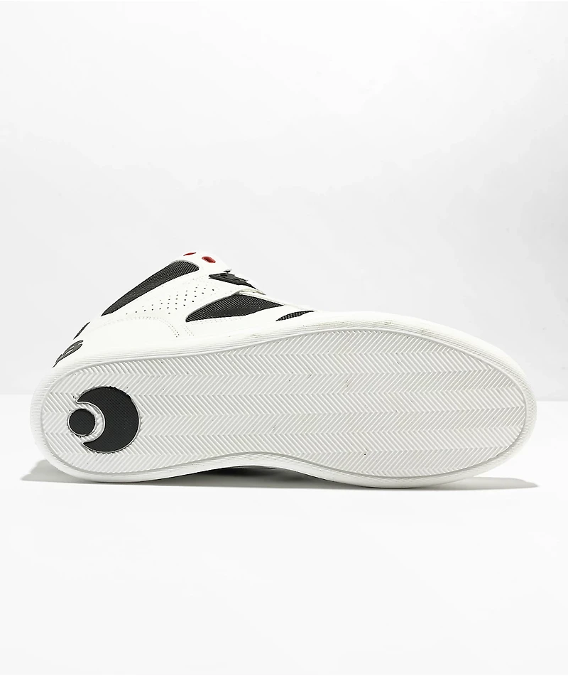Osiris NYC 83 CLK White, Black & Red High Top Skate Shoes