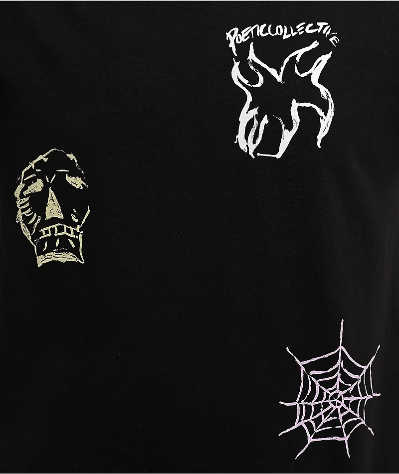 POETICCOLLECTIVE Three Prints Black T-Shirt