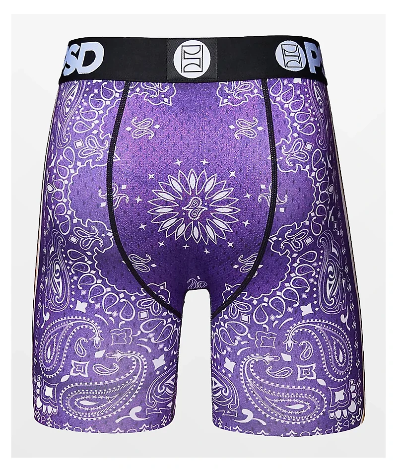 PSD Baller Bandana Purple Boxer Briefs