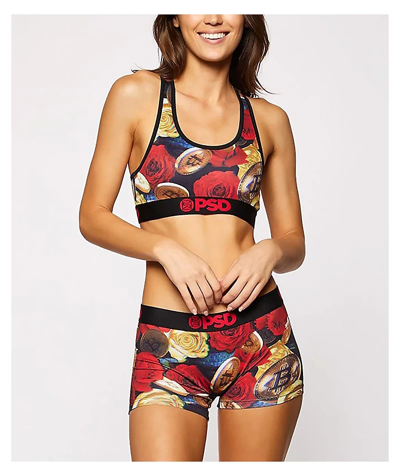 PSD Bitcoin Roses Sports Bra