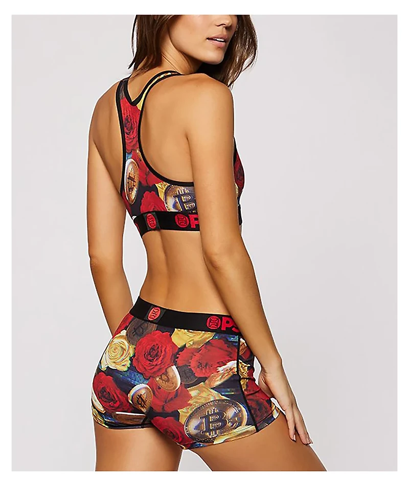 PSD Bitcoin Roses Sports Bra