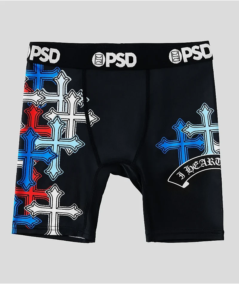 PSD Cool Hearts Black Boxer Briefs