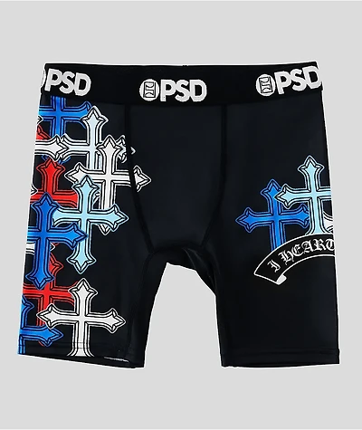 PSD Cool Hearts Black Boxer Briefs