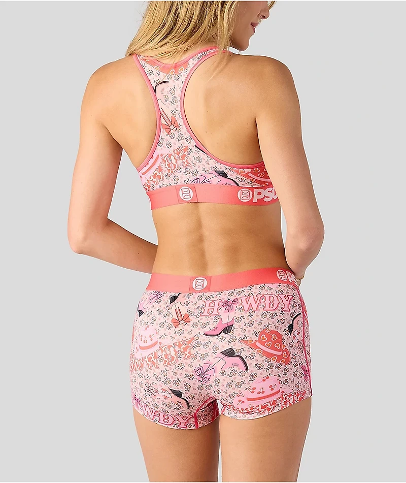 PSD Howdy Love Pink Boyshort Underwear