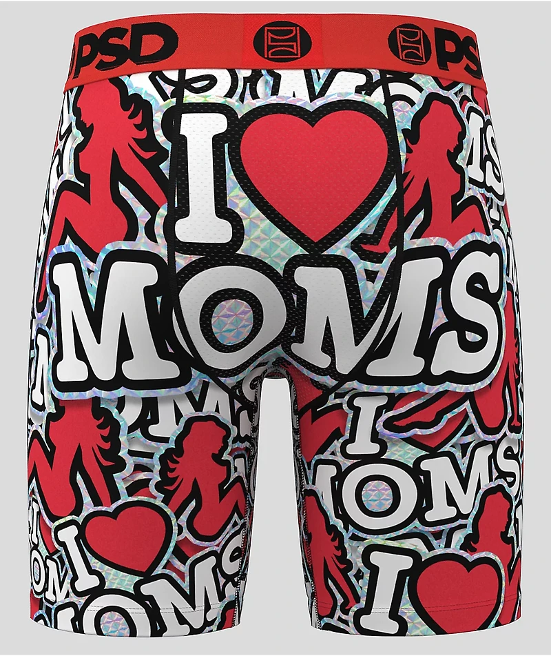 PSD I Heart Moms Red Boxer Briefs