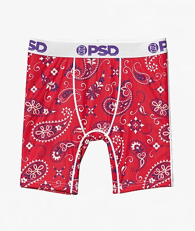 PSD Kids Red Paisly Boxer Briefs