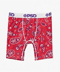 PSD Kids Red Paisly Boxer Briefs