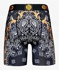 PSD Luxury Black Paisley Boxer Briefs