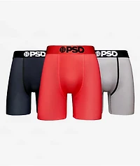 PSD Micro Mesh Solid 3 Pack Boxer Briefs