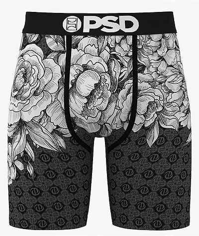 PSD Starfloral Black Boxer Briefs