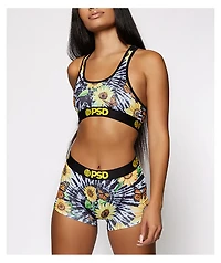PSD Sunflower Mix Tie Dye Sports Bra