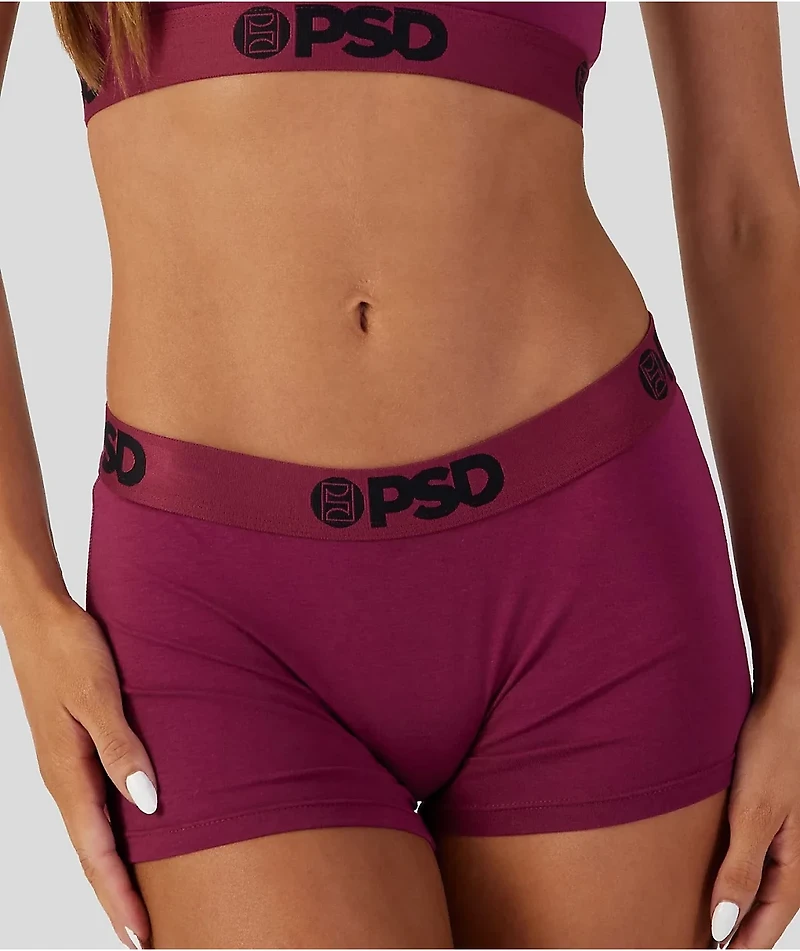 PSD Tones 3 Pack Black, Red and Blue Boyshort Underwear