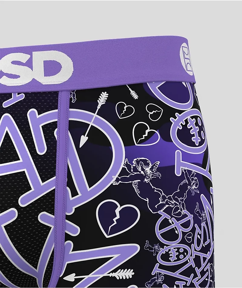PSD x $AD BOYZ by Junior H Purple Heart Boxer Briefs