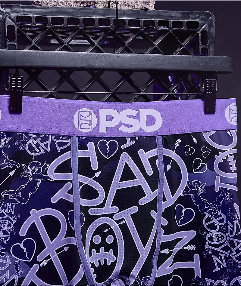 PSD x $AD BOYZ by Junior H Purple Heart Boxer Briefs