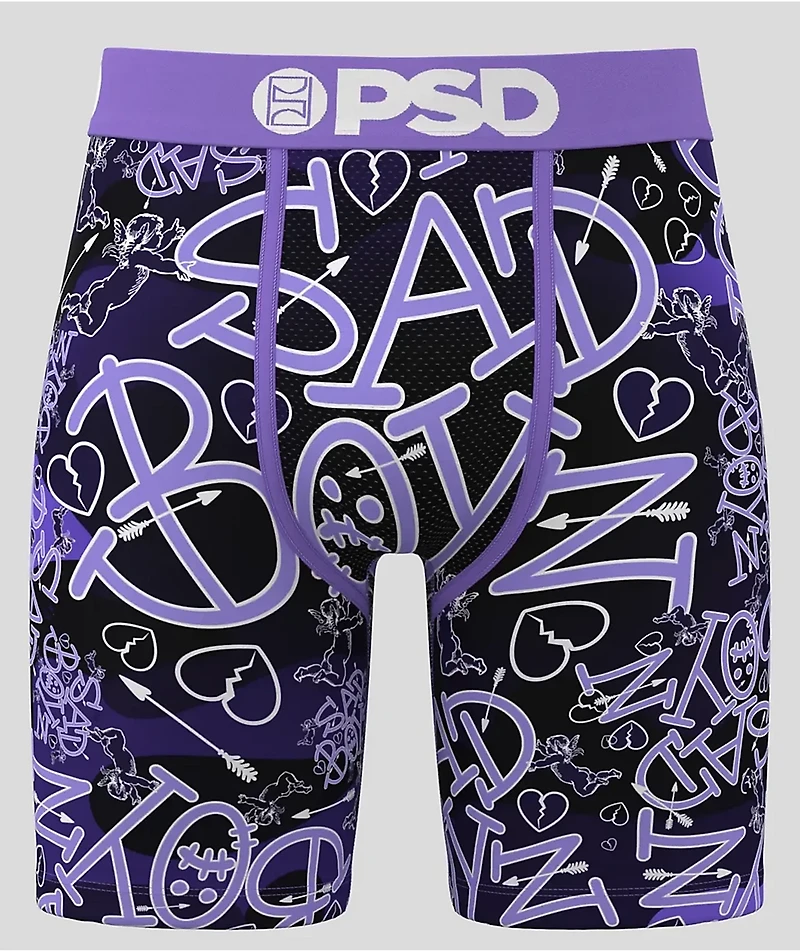PSD x $AD BOYZ by Junior H Purple Heart Boxer Briefs