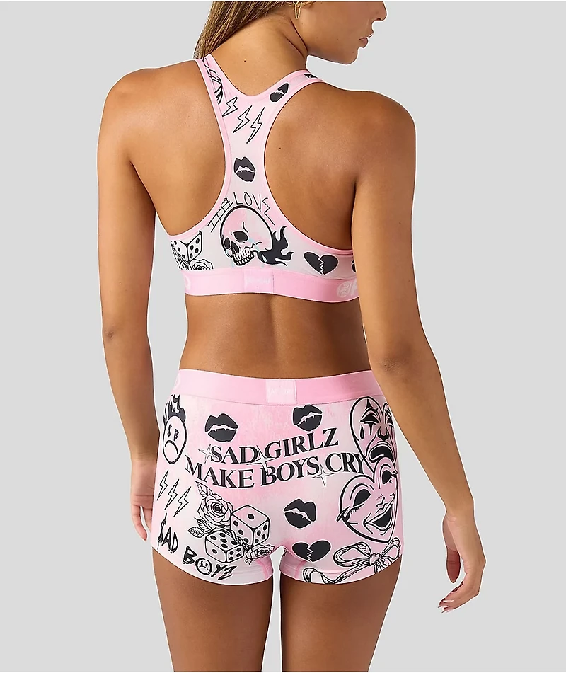 PSD x $AD GIRLZ by Junior H Pink Sports Bra