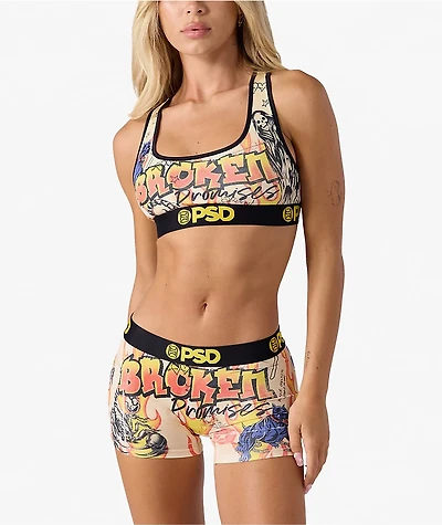 PSD x Broken Promises Lust Scorpion Beige Boyshort Underwear
