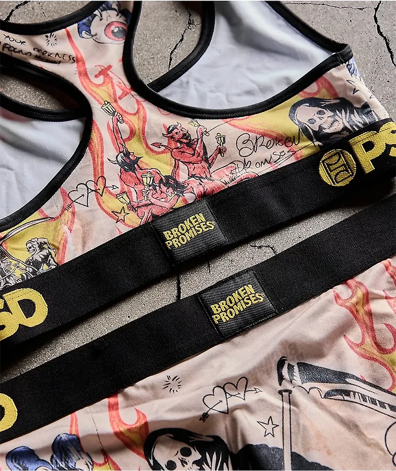 PSD x Broken Promises Lust Scorpion Beige Sports Bra