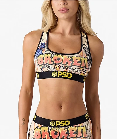 PSD x Broken Promises Lust Scorpion Beige Sports Bra