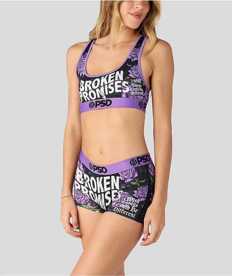 PSD x Broken Promises Wish Purple Sports Bra